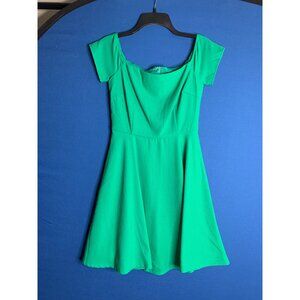 Lucy Paris - Green off-shoulder skater dress - Size S